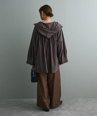 CRAFT STANDARD BOUTIQUE フーディーオーバーサイズシャツ Charcoal Gray