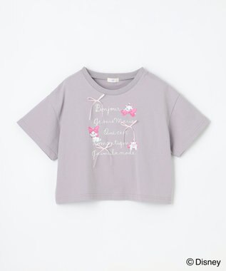 ANY KIDS 【ディズニー/マリー】ショート丈 半袖Tシャツ ライトグレー
