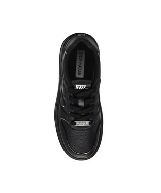 STEVE MADDEN DYNAMO メタルライン厚底スニーカー ブラックピューター