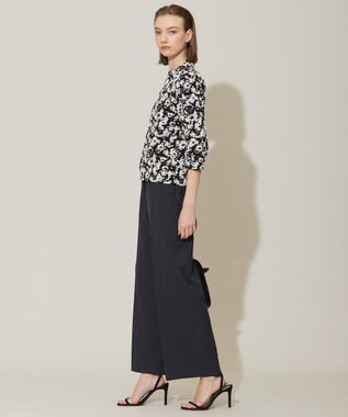 ICB 【洗える】 PEハイゲージJQ ニット ブラック×オフホワイト系