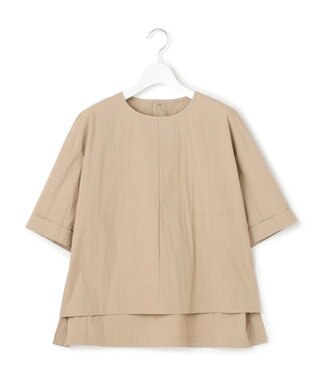 23区 【先行予約/SLOW/一部店舗限定】コットンナイロンタイプライター T ブラウス モカ