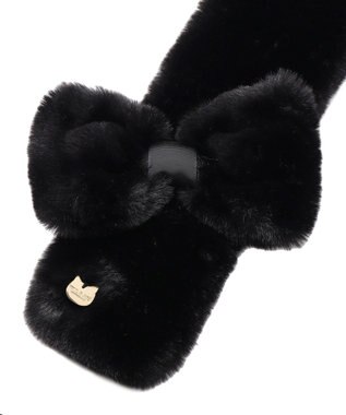 MOONBAT 【新色追加】PAUL & JOE ACCESSOIRES フェイクファーリボンマフラー ブラック