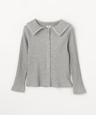 組曲 KIDS 【110-140㎝】 セーラーカラー リブトップス グレー