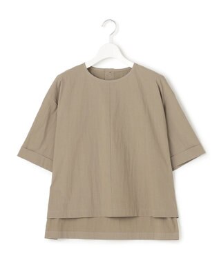 23区 【先行予約/SLOW/一部店舗限定】コットンナイロンタイプライター T ブラウス カーキ