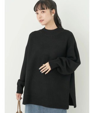 earth music&ecology ＦＬＵＦＦＹハイネックチュニック Black