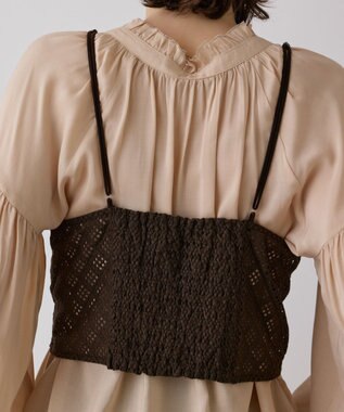 GRACE CONTINENTAL レースキャミ付カフタンブラウス ピンク