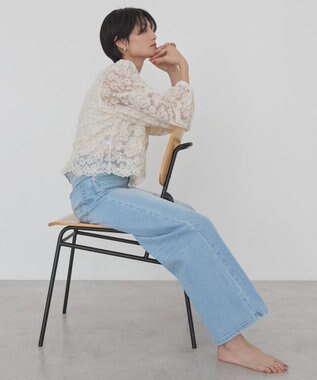 AMERICAN HOLIC 【EDWIN別注】ワイドデニム Light Indigo