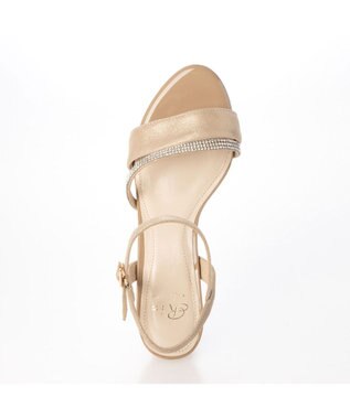 Riz raffinee <Riz raffinee>ラインストーンデザインサンダル ライトベージュメタリック