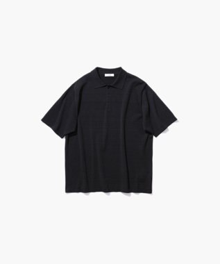 ATON FRESCA KNIT | ポロセーター - UNISEX BLACK