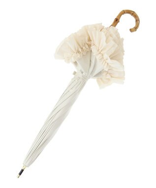 Maison de FLEUR 遮光&UV CUT フリル傘 Off White