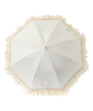 Maison de FLEUR 遮光&UV CUT フリル傘 Off White