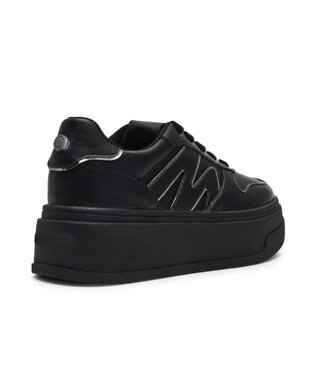 STEVE MADDEN DYNAMO メタルライン厚底スニーカー ブラックピューター