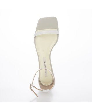 MODE ET JACOMO <MODE ET JACOMO>スリムストラップフラットサンダル ホワイト