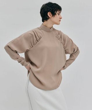 BEIGE， 【洗える】FLEUR / ギャザーブラウス Beige