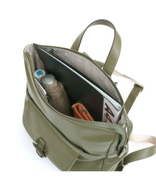 UNBILLION アトランタ ATLANTA / やぎ革軽量ボックス型リュック カーキ