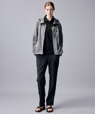 JOSEPH ABBOUD MOUNTAIN 【ゆったり】グリットワッフル　アウトドアポロ シャツ ブラック系