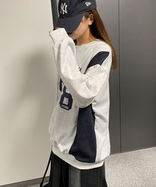 WEGO ナンバリングゲームプルオーバー 杢グレー