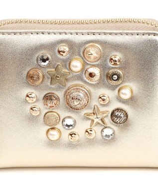 UNBILLION ペルケ perche / マルチスタッズ・ジャバラカードウォレット ライトゴールド