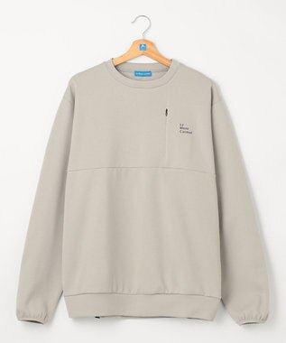 SHARE PARK MENS 【UVカット・吸水速乾・ストレッチ・軽量・アンチピリング 】ダンボールクルーネックスウェット（L・XLサイズ） ベージュ系