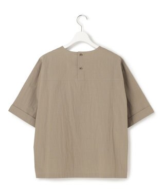 23区 【先行予約/SLOW/一部店舗限定】コットンナイロンタイプライター T ブラウス カーキ