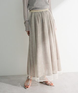 Green Parks SET2点マーブル柄＋チュールスカート