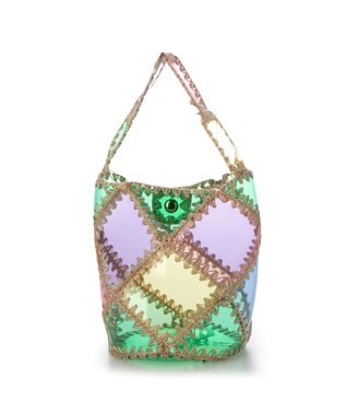 UNBILLION カシュカシュ cachecache / ビニルクロッシェバケツバッグ ミックス