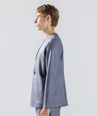 JOSEPH HOMME 新素材【ストレッチ/光沢感】レザーライクジャージー　カーディガン ライトグレー系