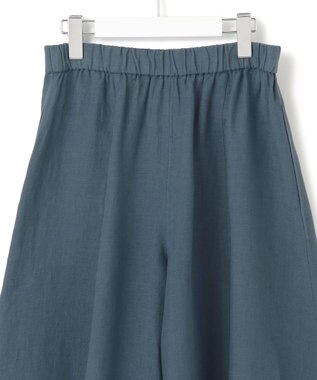 23区 S 【洗える】LIBECOリネン ガウチョ パンツ ダークグリーン系