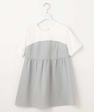 ANY SIS ビスチェドッキング風 カットソー ライトグレー