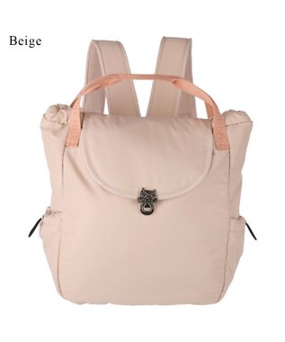 tsumori chisato CARRY ネコメタル リュック 手提げ ハンドバッグ 2way ベージュ