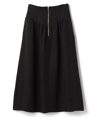 BEIGE， BERNARD / リネン混 ゴールドジップ ハイウエススカート Black