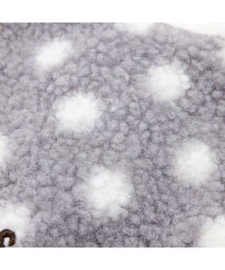 PET PARADISE リサとガスパール 水玉ボアベスト 小型犬 グレー