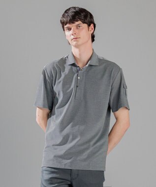 JOSEPH HOMME 【接触冷感】アイスコットンカノコ　ポロ ライトグレー系