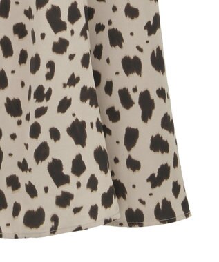 YECCA VECCA アニマル柄プリントマーメイドスカート Beige