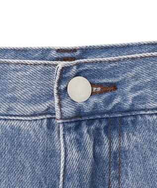 BEIGE， 【洗える・SPRiNG 3月号掲載】FICUS / デニムワイドストレートパンツ Light Indigo