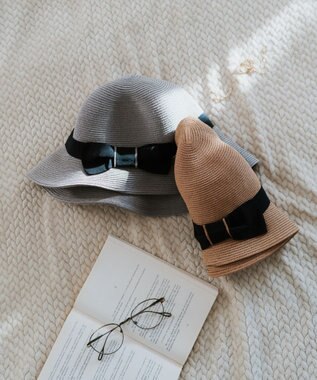 MOONBAT 【遮光98%以上/UPF50＋/UVカット】洗えるペーパーブレード前後差クロッシェ 手洗いOK/サイズ調整可能/抗菌防臭加工 ブラック