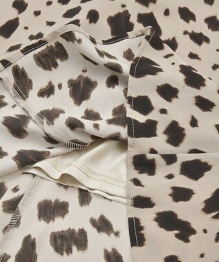 YECCA VECCA アニマル柄プリントマーメイドスカート Beige