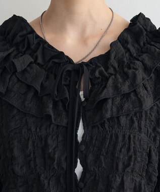 Green Parks ２ＷＡＹフリルブラウス Black