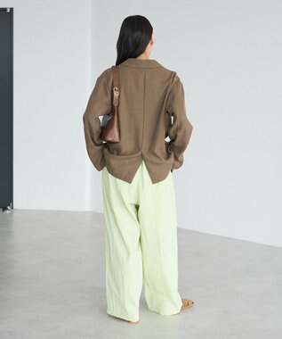 CRAFT STANDARD BOUTIQUE リネンライクオーバーサイズジャケット Brown