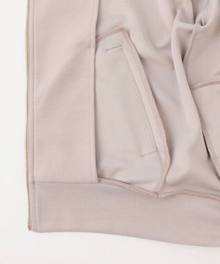 Feroux 【洗える】バックフリル ダンボールパーカー ライトグレー系