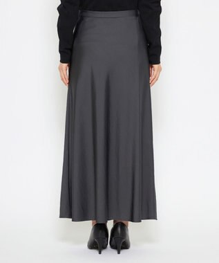 uncrave 【洗える】サテン フレアスカート（uncrave STANDARD） スレート