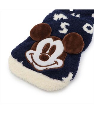 PET PARADISE ディズニー ミッキー 遠赤外線 ルームパーカー 《ロゴ柄》 小型犬 ネイビー