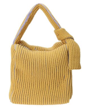 earth music&ecology ツートンリブワンショルバッグ Yellow