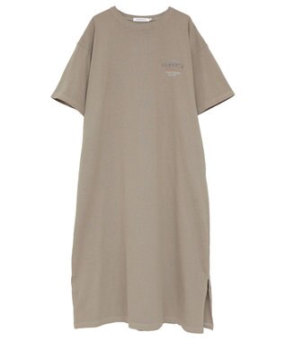 AMERICAN HOLIC 【選べる丈】ツアーロゴ加工Tワンピース Beige