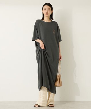 AMERICAN HOLIC 【選べる丈】ツアーロゴ加工Tワンピース Charcoal Gray
