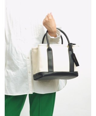 UNBILLION 【テレビ ドラマ着用アイテム】cachecache パーテーションキャンバスバッグ ブラック