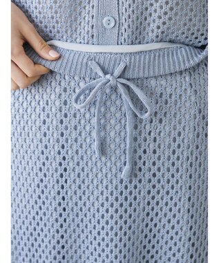 CRAFT STANDARD BOUTIQUE 配色メッシュニットスカート Grayish Blue