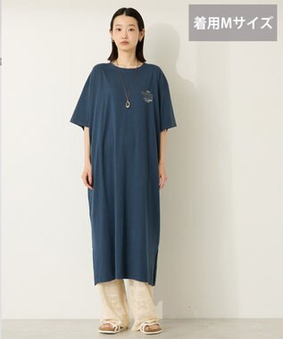 AMERICAN HOLIC 【選べる丈】ツアーロゴ加工Tワンピース Navy
