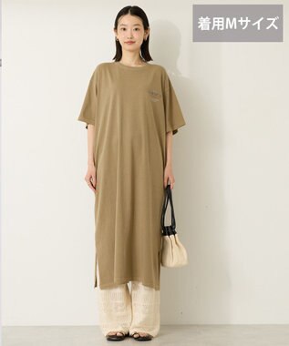 AMERICAN HOLIC 【選べる丈】ツアーロゴ加工Tワンピース Beige