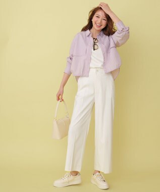 ANY SIS L エアリーストレッチ ワイドパンツ